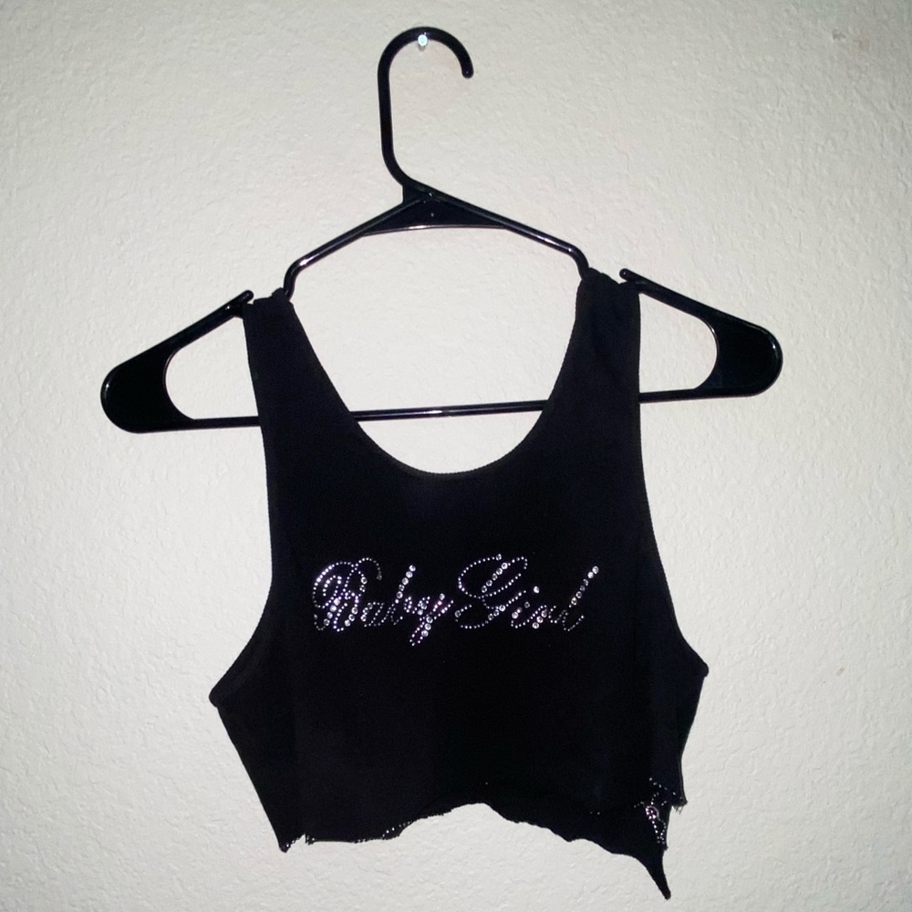 Baby Girl Rhinestone Crop Top